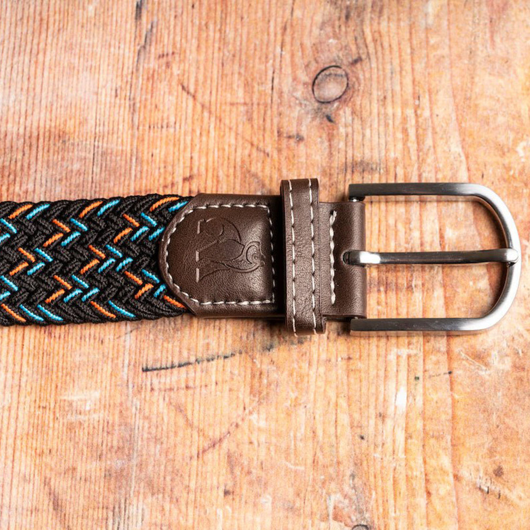 Swole Panda Black / Orange And Blue Dot Woven Belt