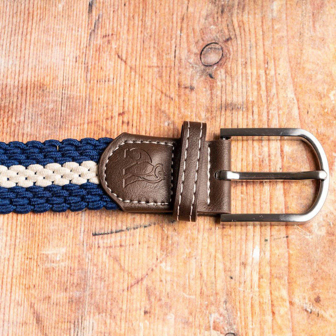 Swole Panda Blue / White Stripe Woven Belt