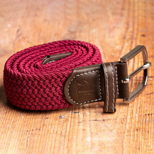 Swole Panda Burgundy Woven Belt