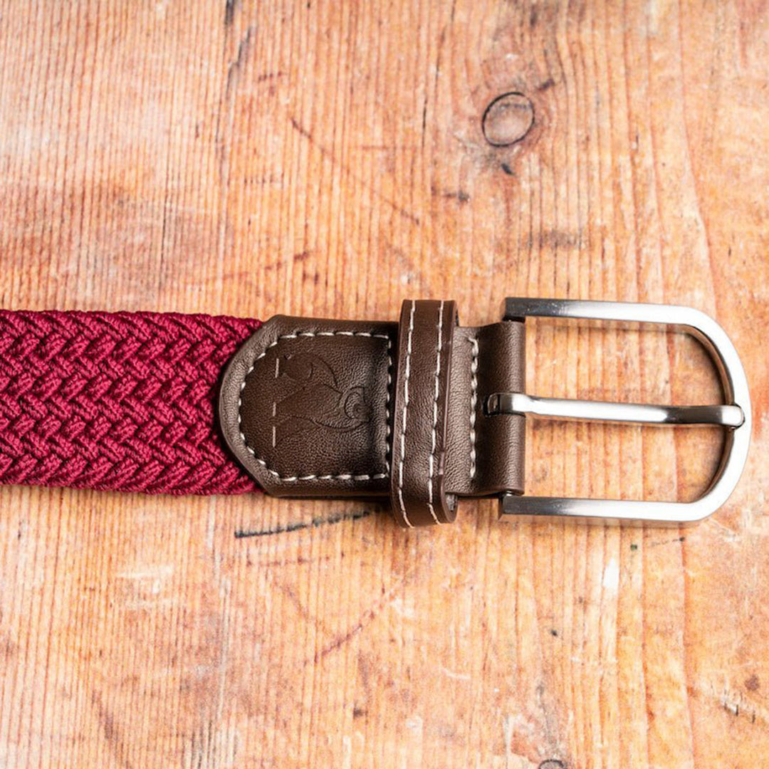 Swole Panda Burgundy Woven Belt
