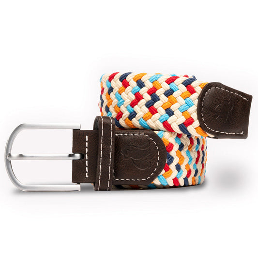 Swole Panda Multi Colour Zigzag Woven Belt
