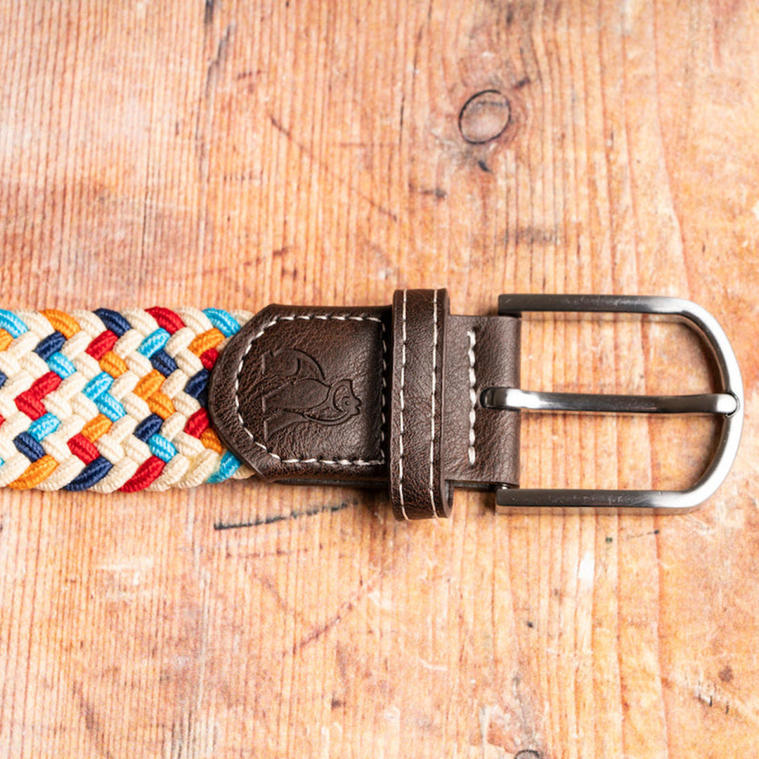 Swole Panda Multi Colour Zigzag Woven Belt