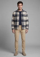 Hattric 640110 8603 13 Cream Check Shacket