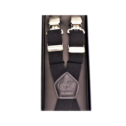 Knightsbridge Plain Black Braces