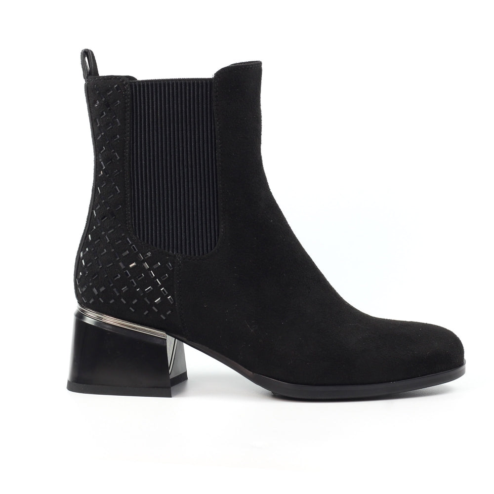 Lunar Bluebell Black Ankle Boot.