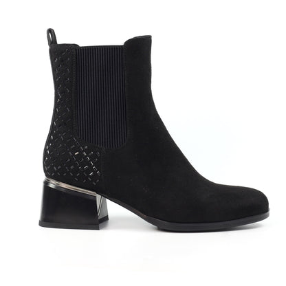 Lunar Bluebell Black Ankle Boot.