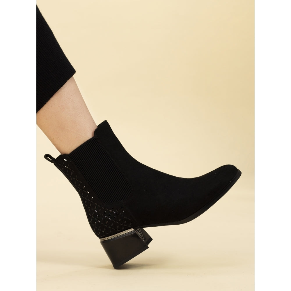 Lunar Bluebell Black Ankle Boot.