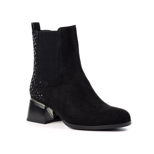 Lunar Bluebell Black Ankle Boot.