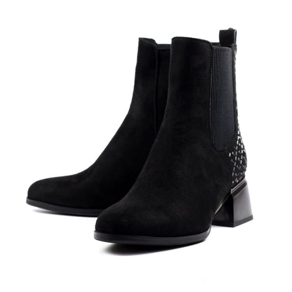 Lunar Bluebell Black Ankle Boot.