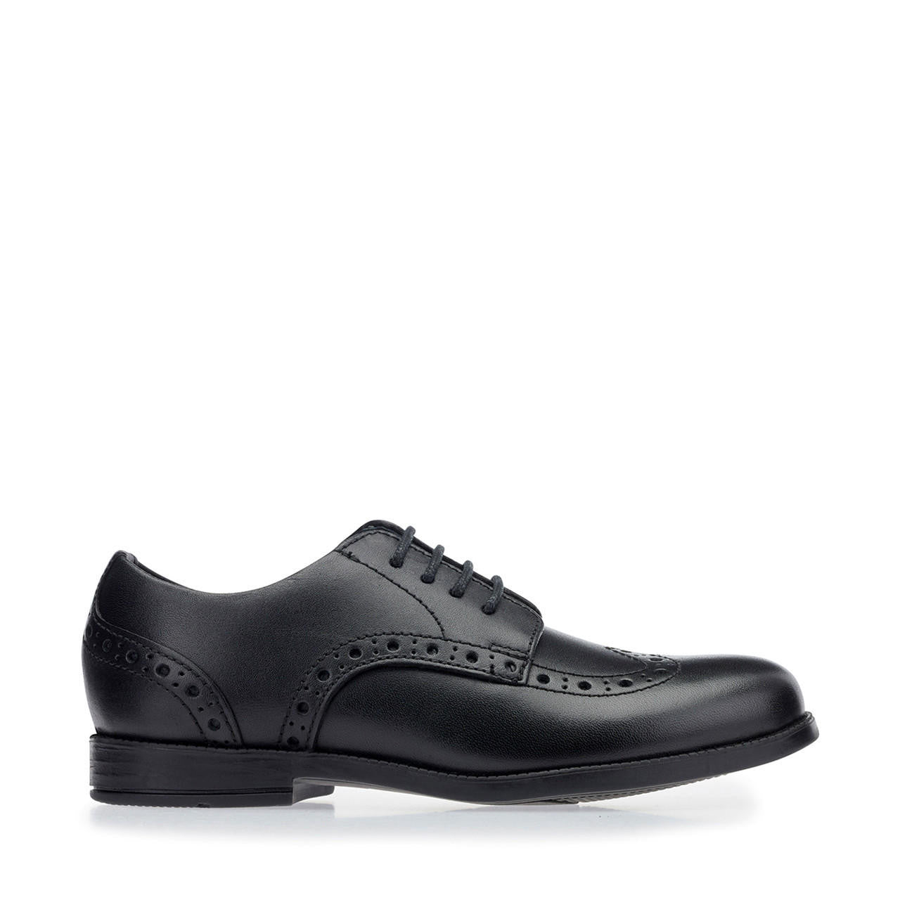 Start Rite Brogue Snr Black Leather School Shoes