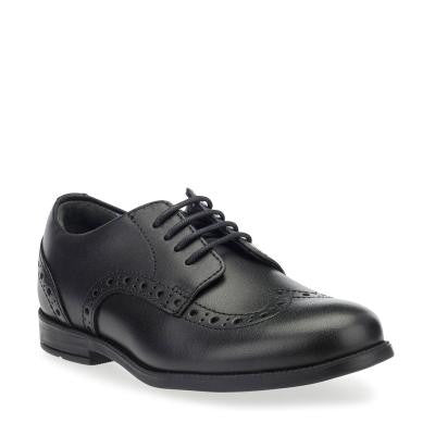 Start Rite Brogue Snr Black Leather School Shoes
