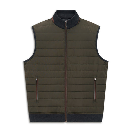 Bugatti 8800 25051F 180 Olive Waistcoat Knitted