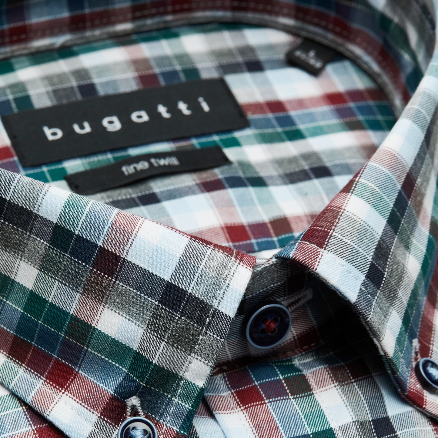 Bugatti 9350 48300 970 Bordeaux Casual Shirt