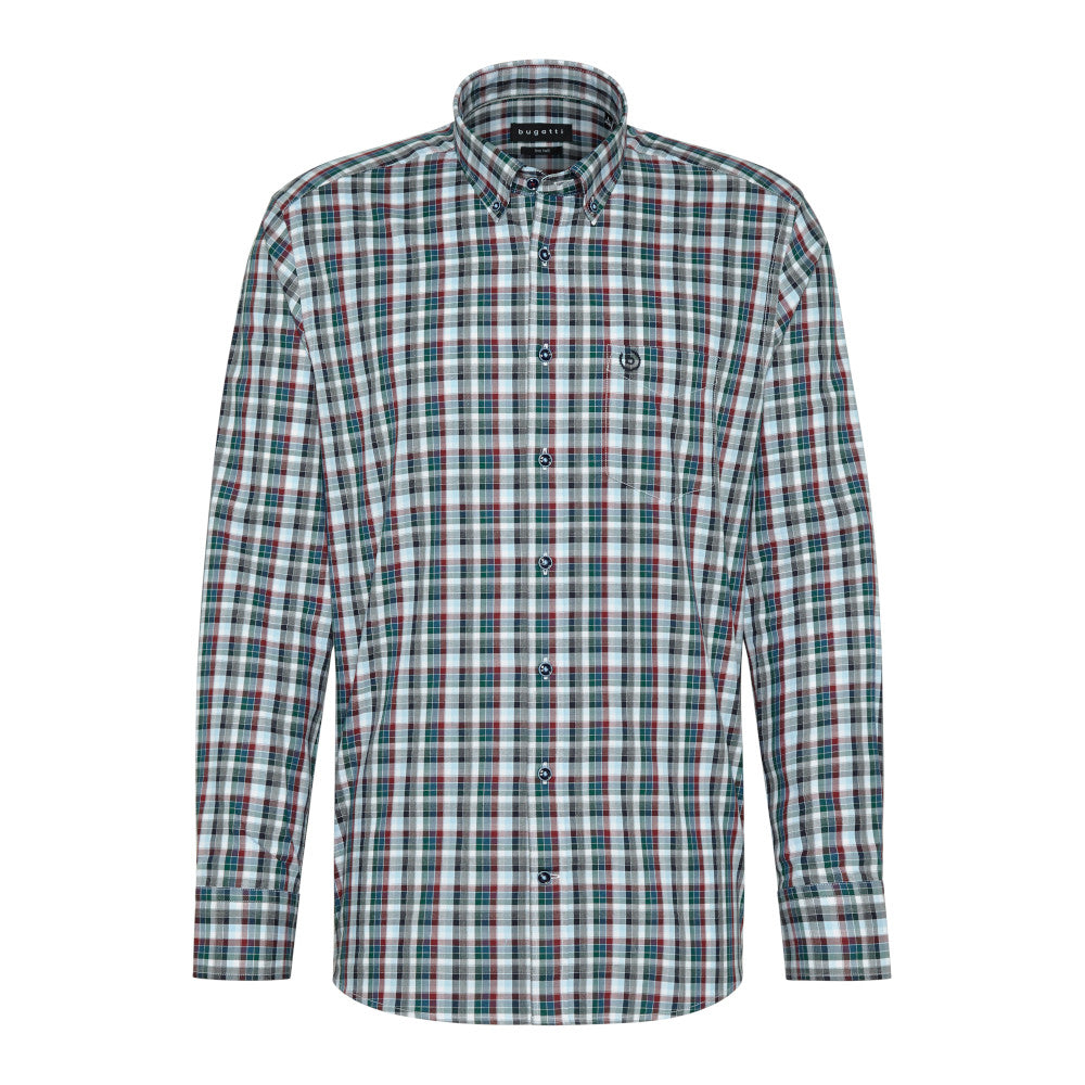 Bugatti 9350 48300 970 Bordeaux Casual Shirt