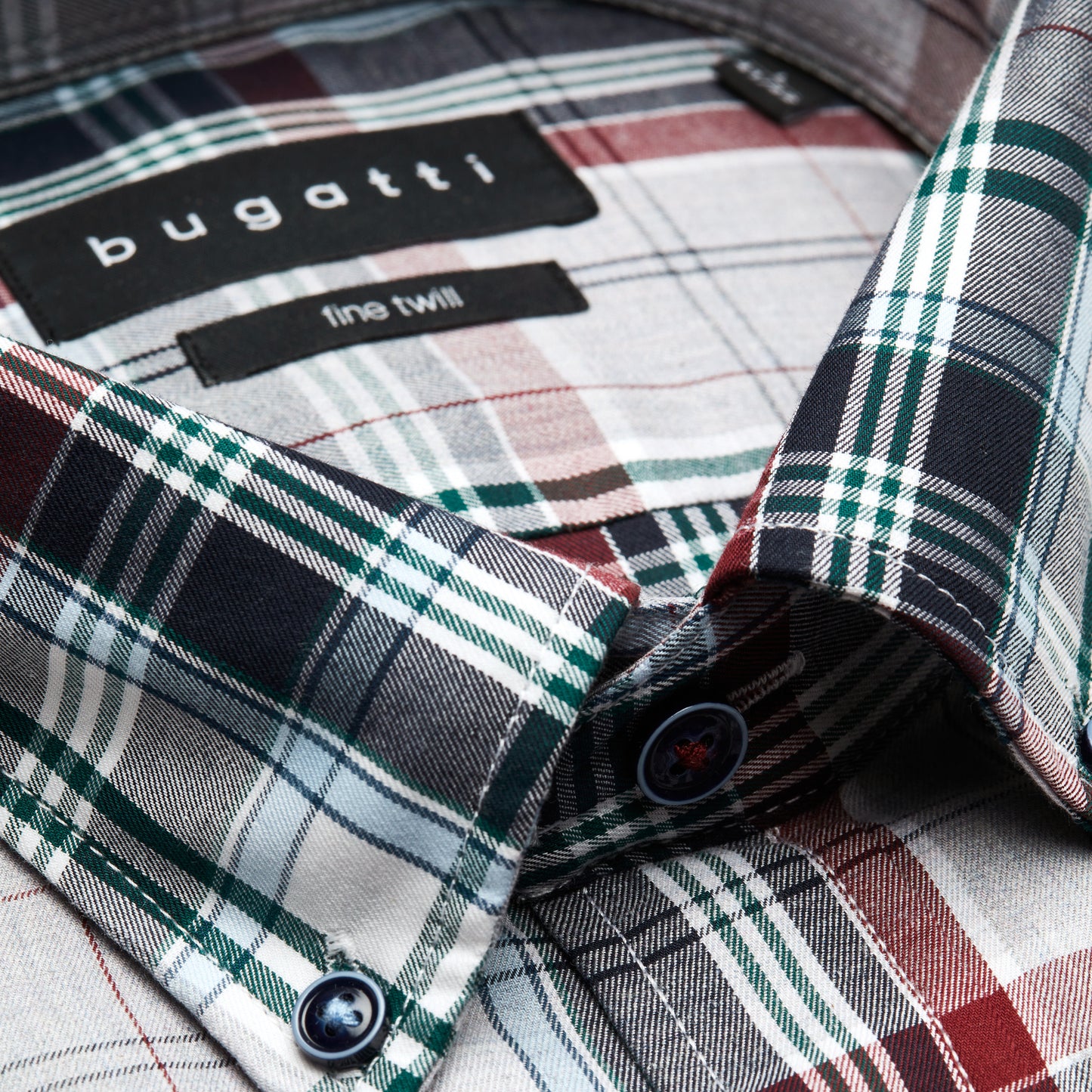 Bugatti 9350 48310 970 Bordeaux Casual Shirt