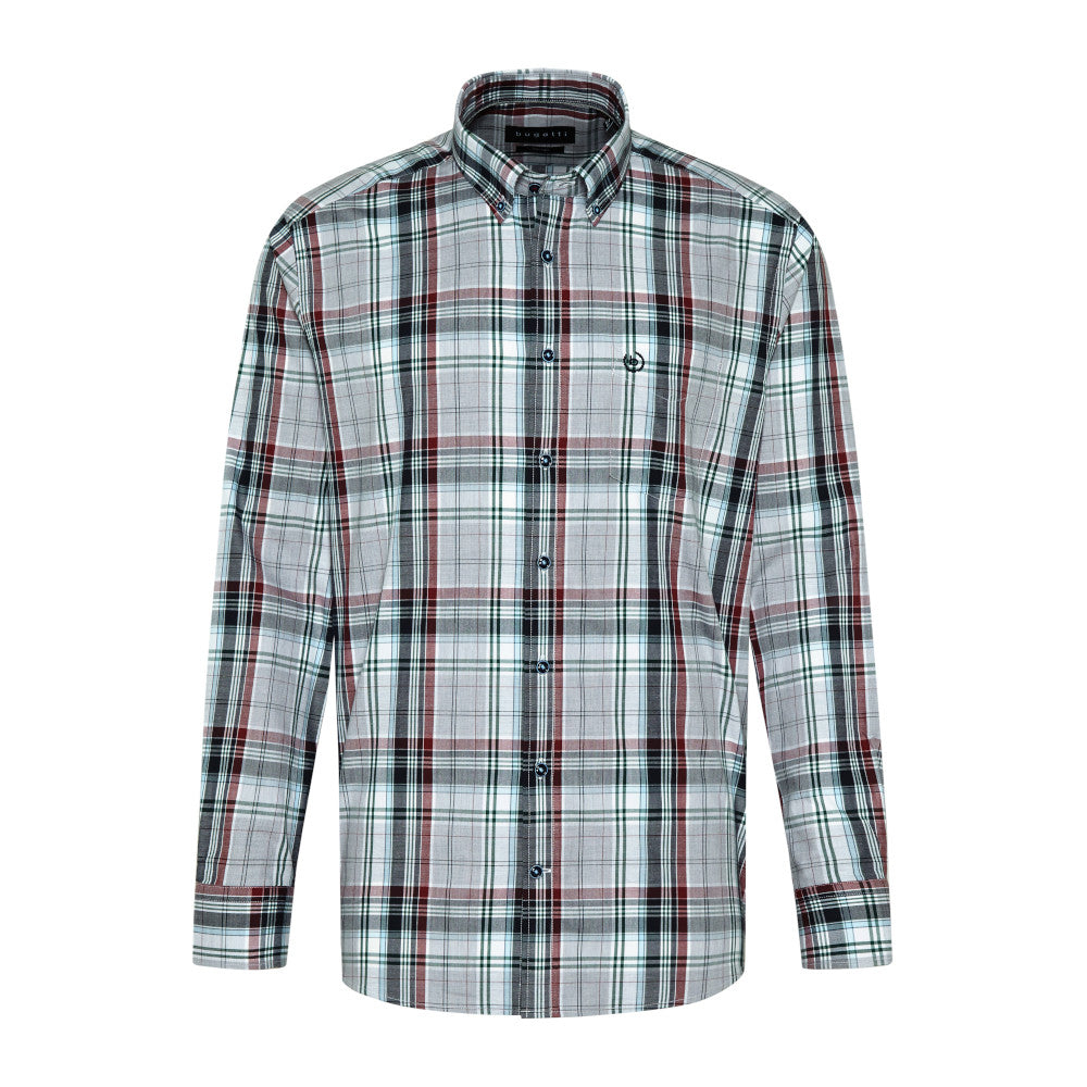 Bugatti 9350 48310 970 Bordeaux Casual Shirt