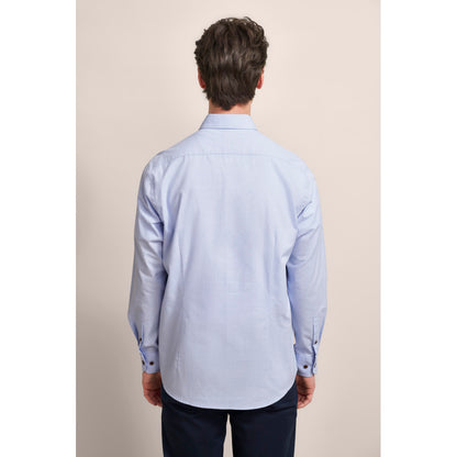 Bugatti 9350 68510B 320 Light Blue Long Sleeve Casual Shirt