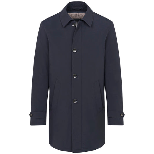 Bugatti 939911 99010 390 Navy Blue Poplin Coat