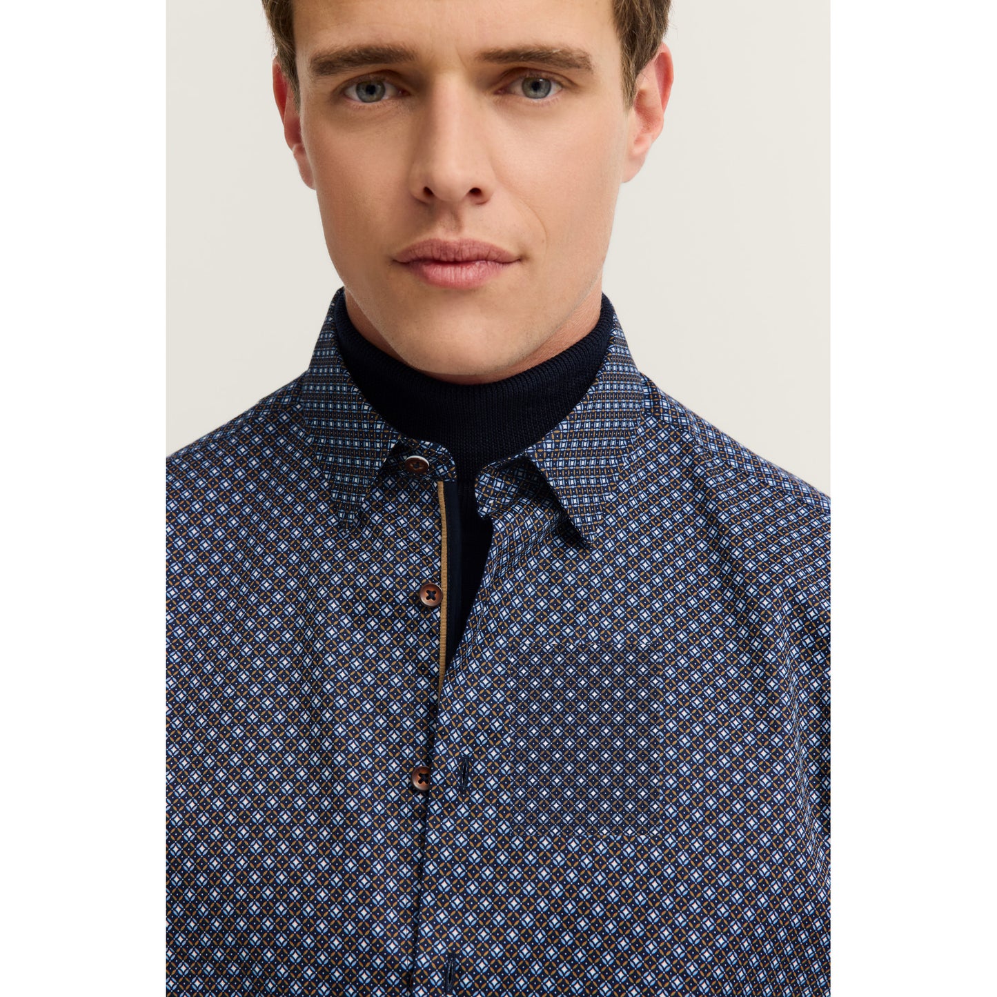 Bugatti 9750 88506D 390 Navy Blue Casual Shirt