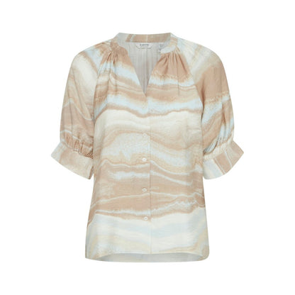 B.Young 20814933 203166 Cement Marble Mix Blouse