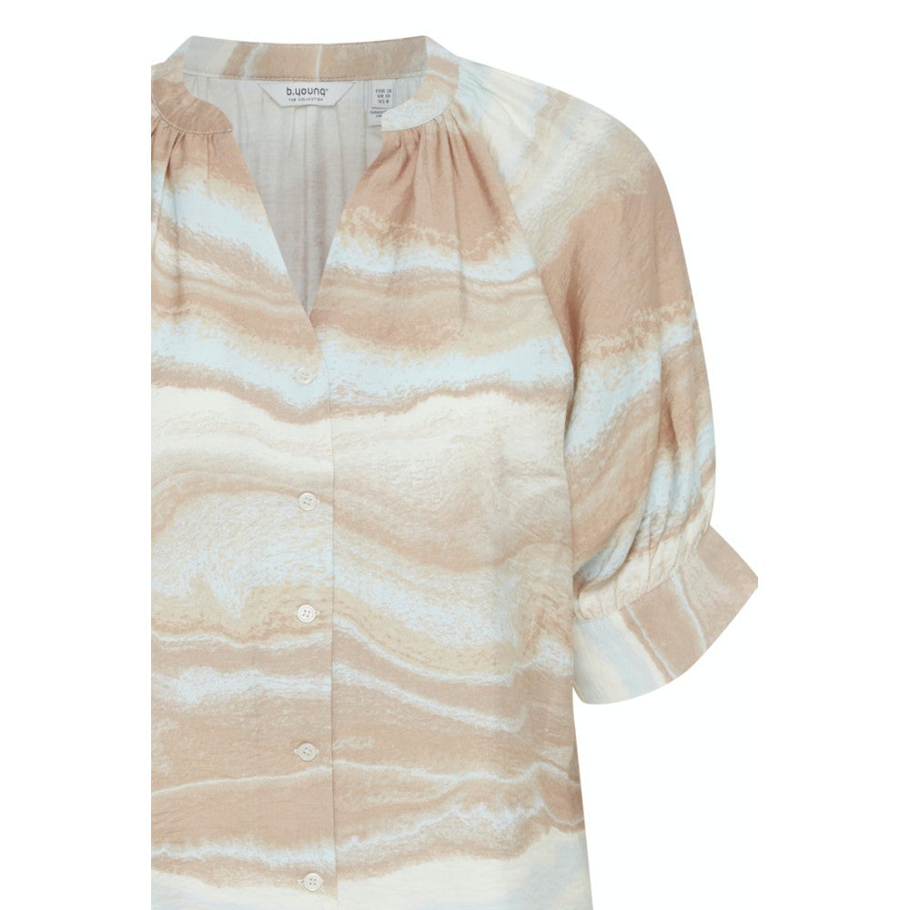 B.Young 20814933 203166 Cement Marble Mix Blouse