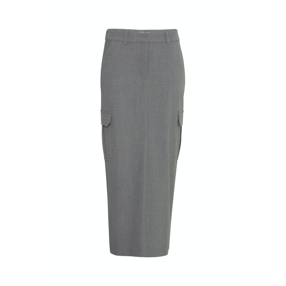 B.Young 20814249 200454 Light Grey Melange Skirt