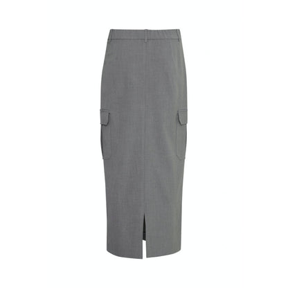 B.Young 20814249 200454 Light Grey Melange Skirt