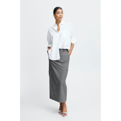 B.Young 20814249 200454 Light Grey Melange Skirt