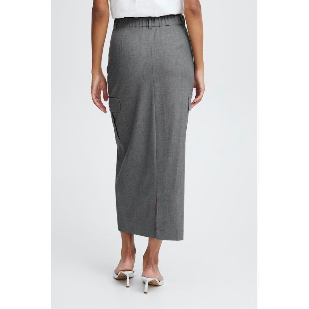 B.Young 20814249 200454 Light Grey Melange Skirt