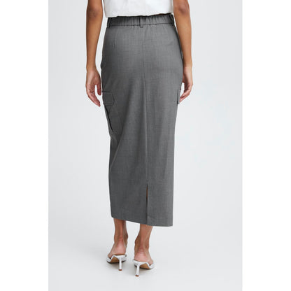 B.Young 20814249 200454 Light Grey Melange Skirt