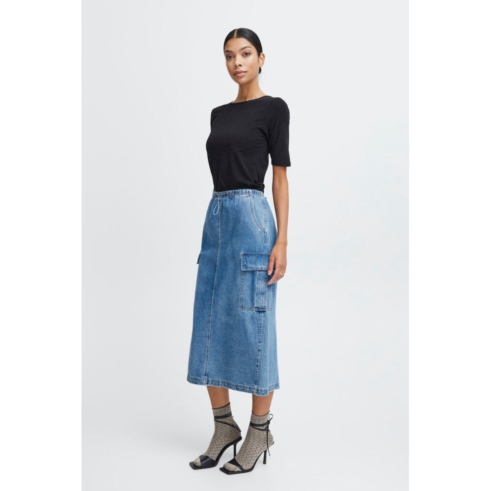 B.Young 20814281 200460 Ligth Blue Denim Skirt