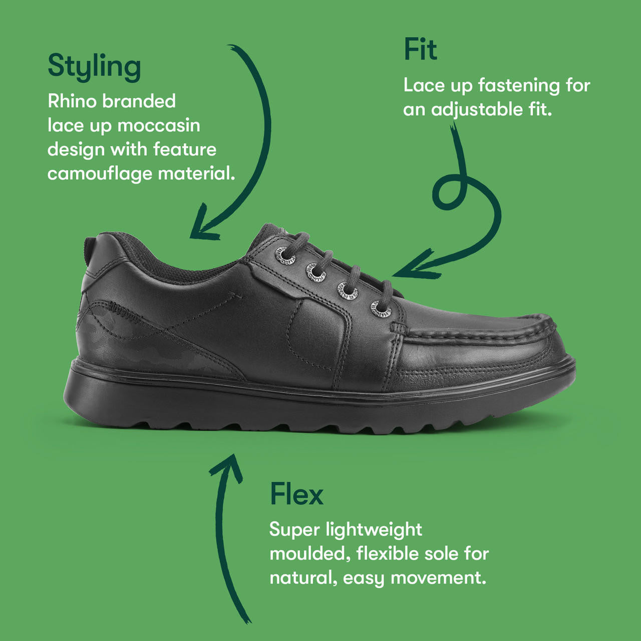 Start Rite Cadet Black Leather School Shoes