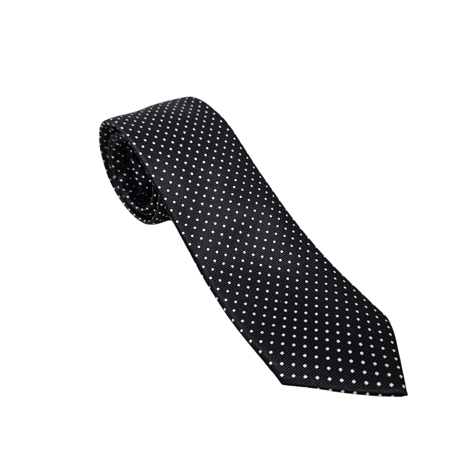 Wallace Black Dot Silk Tie