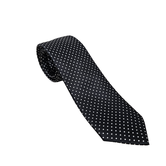 Wallace Black Dot Silk Tie