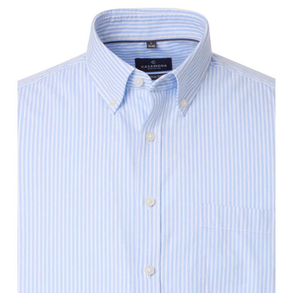 Casa Moda 126130291 100 Blue Short Sleeve Casual Shirt