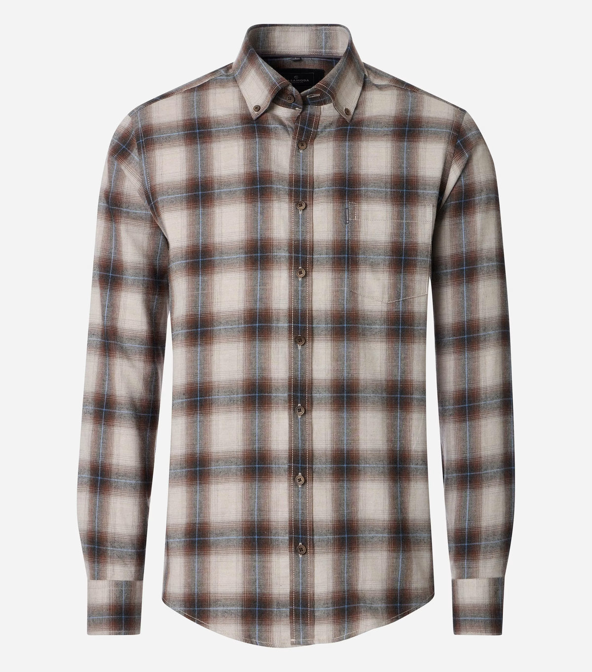 Casa Moda 126132570 Brown Long Sleeve Shirt