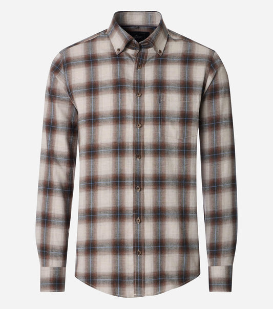 Casa Moda 126132570 Brown Long Sleeve Shirt