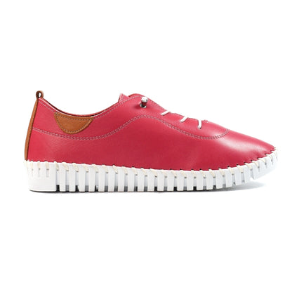 Lunar Flamborough Raspberry Leather Shoes