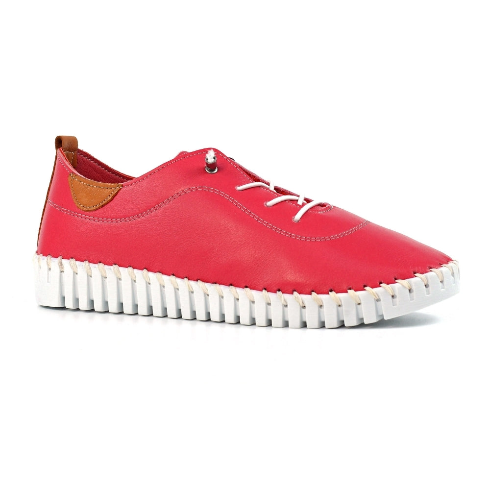 Lunar Flamborough Raspberry Leather Shoes