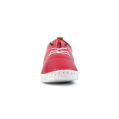 Lunar Flamborough Raspberry Leather Shoes