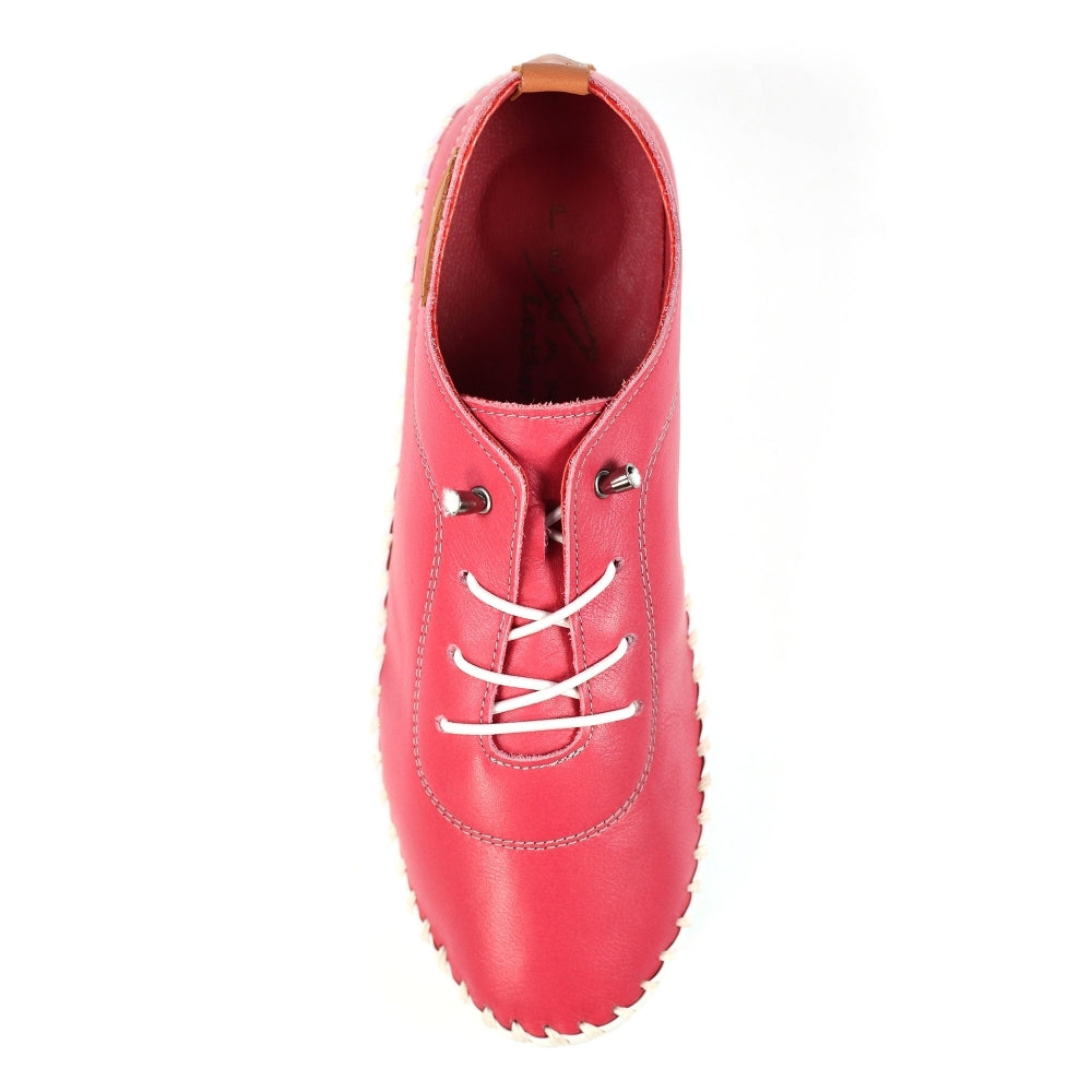 Lunar Flamborough Raspberry Leather Shoes