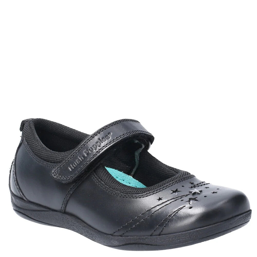 Hush Puppies Amber Black School Footwear