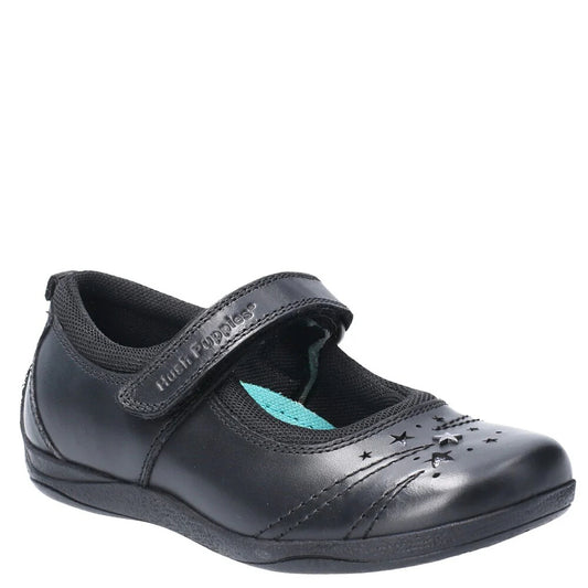 Hush Puppies Amber Black School Footwear