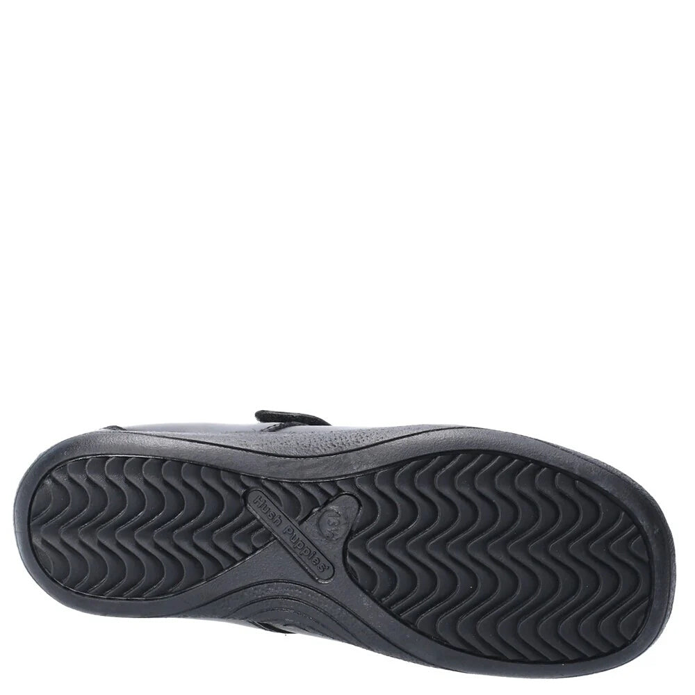 Hush Puppies Amber Black School Footwear