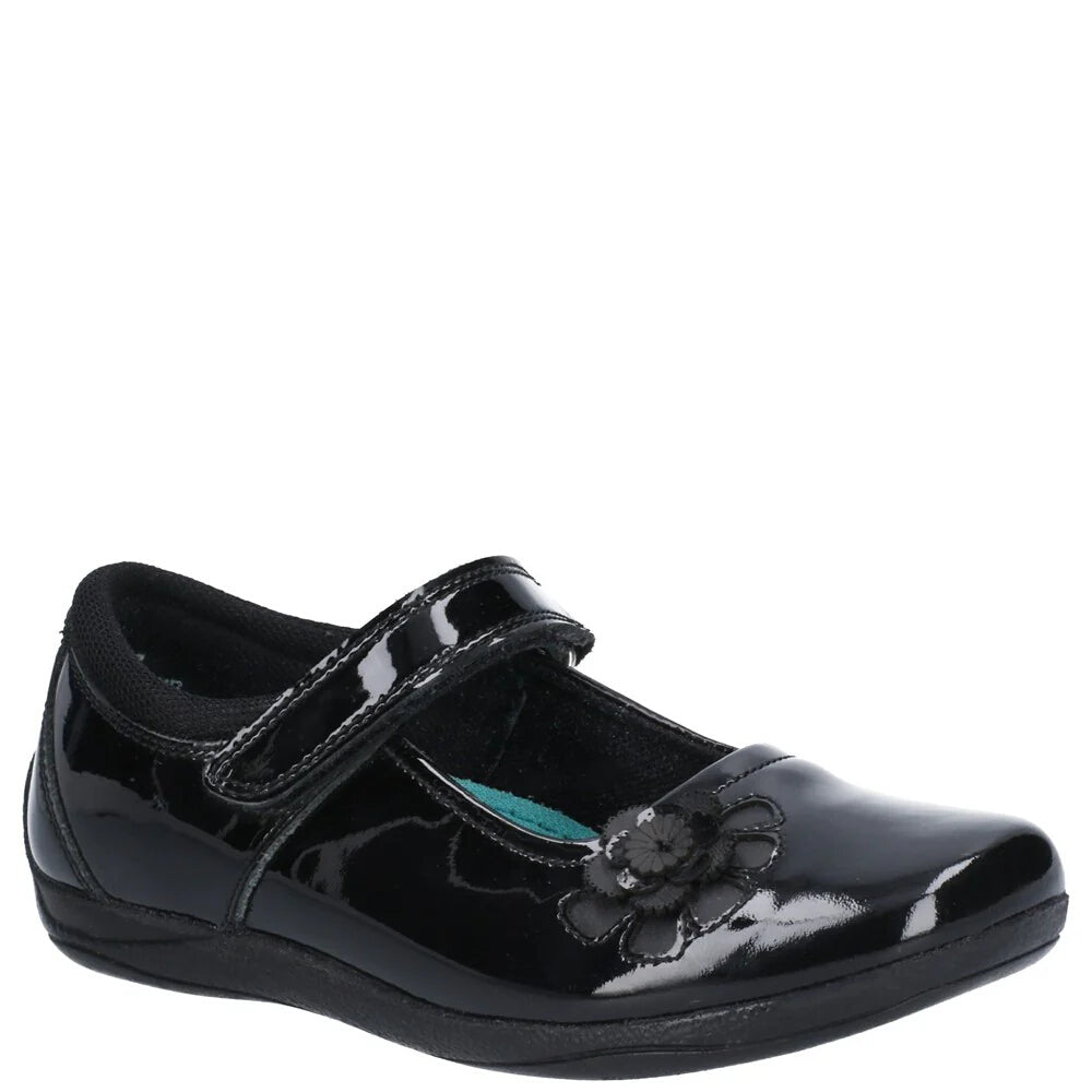 Hush Puppies Jessica Black Patent School Footwear