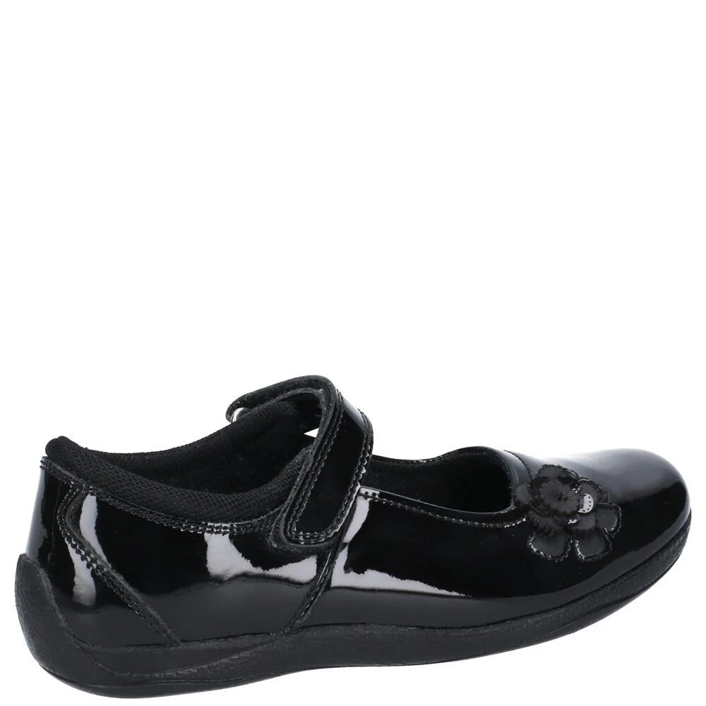 Hush Puppies Jessica Black Patent School Footwear