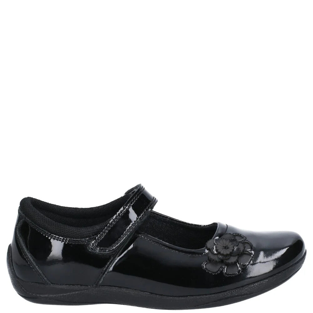 Hush Puppies Jessica Black Patent School Footwear