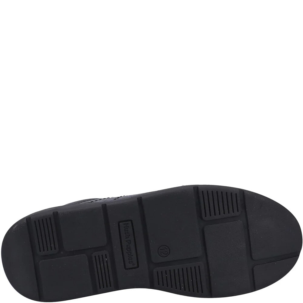 Hush Puppies Robert Black School Footwear