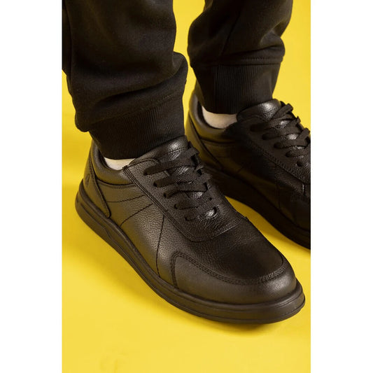 Hush Puppies Robert Black School Footwear