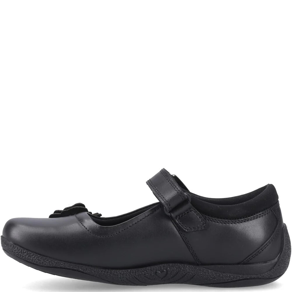 Hush Puppies Julie Ballerina Black School Footwear
